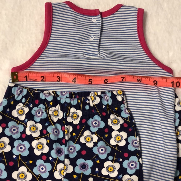 Zutano Retro Flower Romper Dress with Shorts 12m - Picture 9 of 10